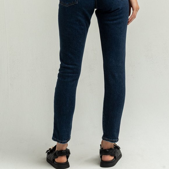 Levi's 501 Skinny Dark Distressed Salsa NWT Button Fly Jeans 25 W x 30 L - Picture 4 of 12